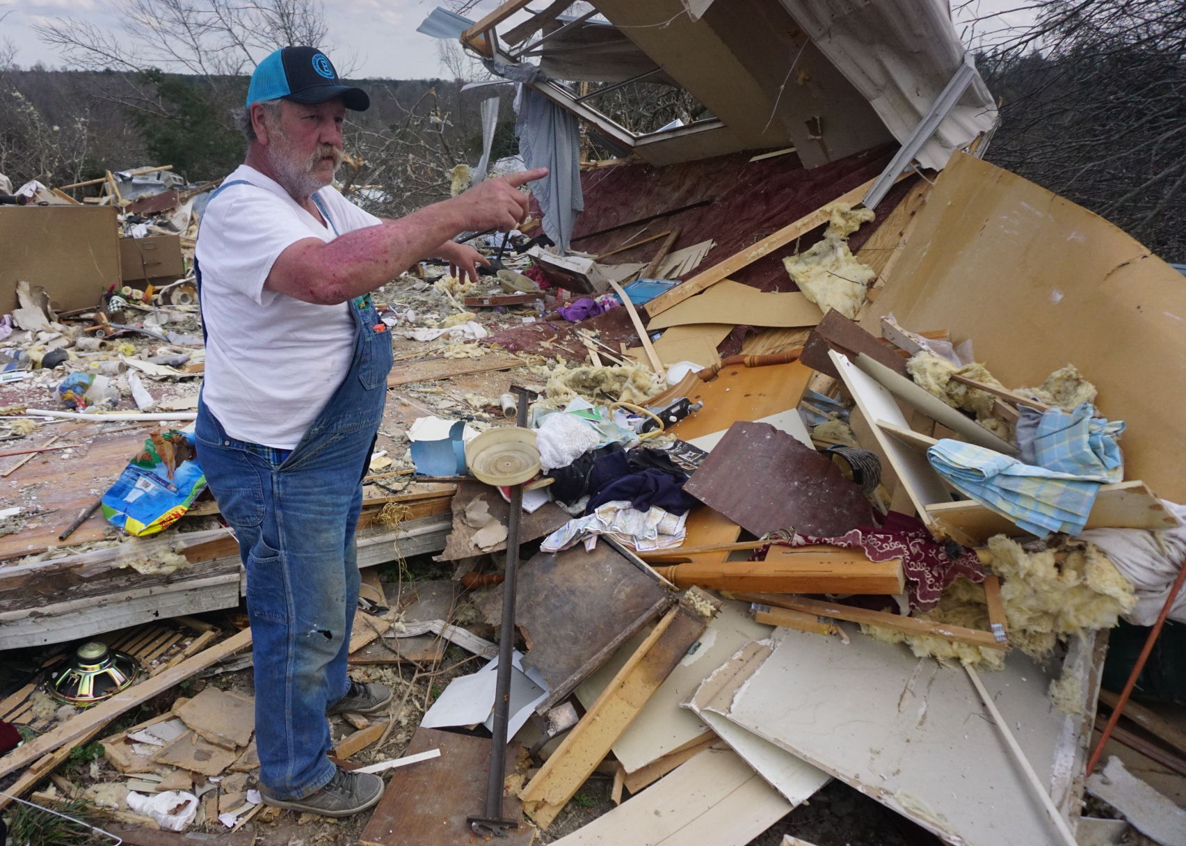 Tornado damage in Lee County